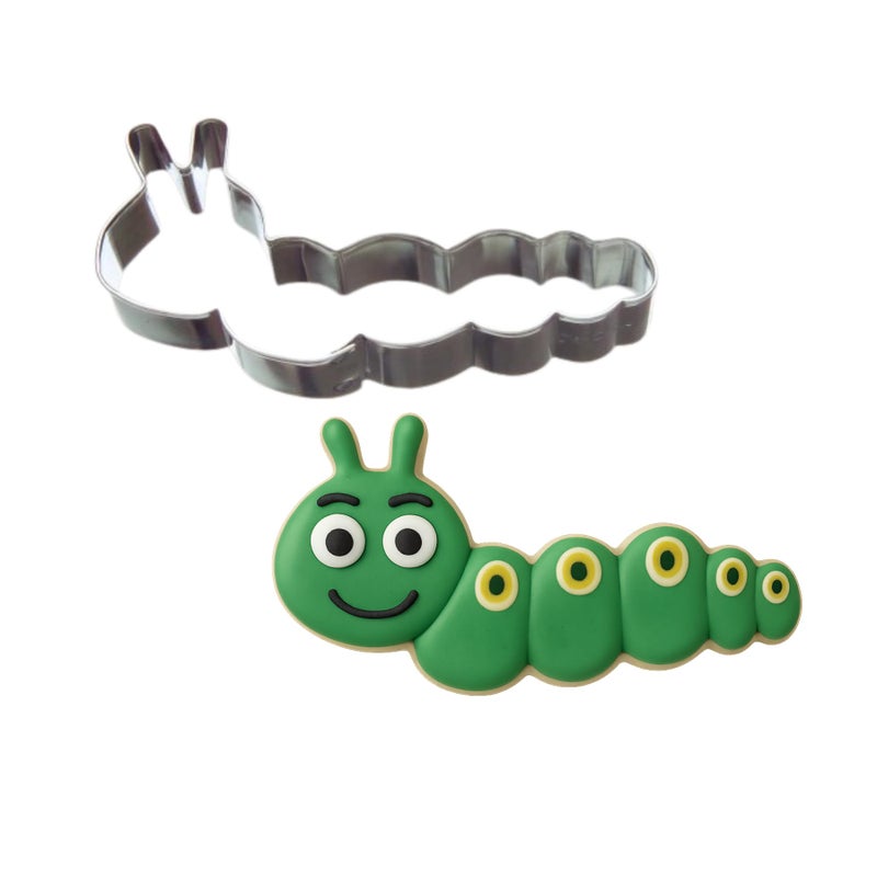 Foose Cookie Cutter 7 Piece Insect 3.5 in Dragonfly, 4.25 in Caterpillar, 3 in Ladybug, 4.5 in Butterfly, 3.5 in Grasshopper, 4.25 in Snail, 3.25 in Mushroom - USA Made - Image 4